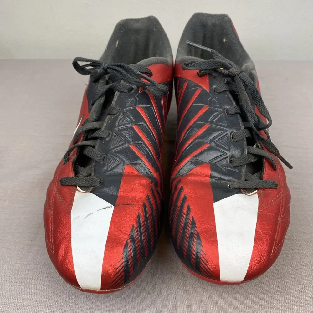 Nike Soccer Cleats 5.5Y red Lace Total 90 shoot IV‎ t90 472567-610 VTG